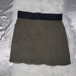 Olive green Sheer Skirt